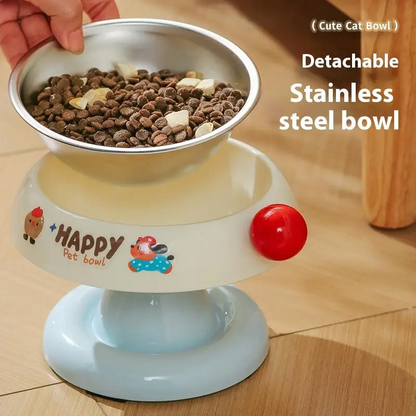 Cute Pet Bowl—Stainless Steel Material, Non-Slip Design