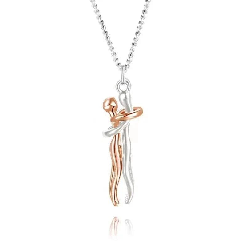 Hip Hop Enbrace Couple Pendant For Women Men Punk Lovers Hug Necklace Promise Jewelry Party Gifts New Fashion - Buddha bead​